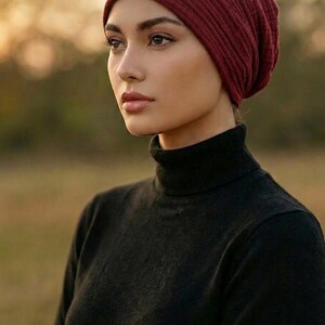 Sombrero bohemio de gasa de algodón - Gorro ligero de verano Red