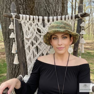 Handcrafted Hemp Sun Hat - Beach Hat, Sustainable Headwear for Women