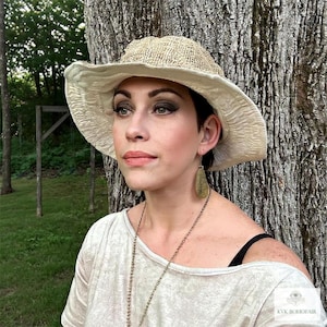 Natural Hemp Sun Hat - Beach Hat, Sustainable Headwear for Women