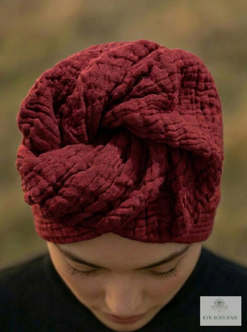 Sombrero bohemio de gasa de algodón - Gorro ligero de verano imagen 8