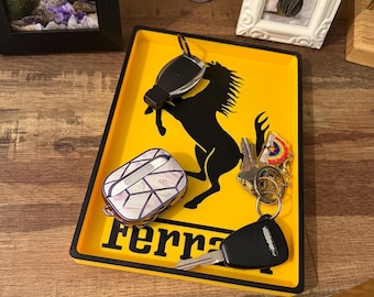 Custom Luxury Sports Car Valet Tray – Personalized Automotive Catch-All – Exotic Car Enthusiast Gift
