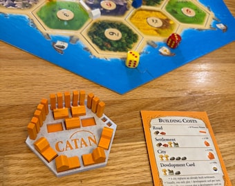 Catan 5th Edition | Game Piece Organizer | 3D Printed | 1-6 Players | Catan Gifts
