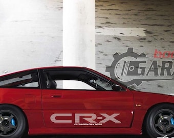 Juego de calcomanías para tapas de puertas de estilo Mugen para Honda CRX 88-91 Oracal JDM