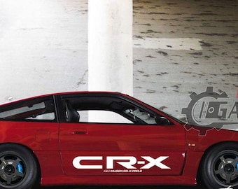 Juego de calcomanías sólidas para tapas de puertas estilo Mugen para Honda CRX Pro2 88-91, Oracal JDM