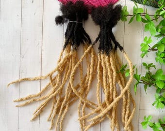 Extensiones de rastas de cabello humano ombré: Anwi Textured Locs
