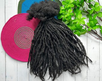 130 extensiones de cabello humano con puntas rizadas: rastas entrelazadas