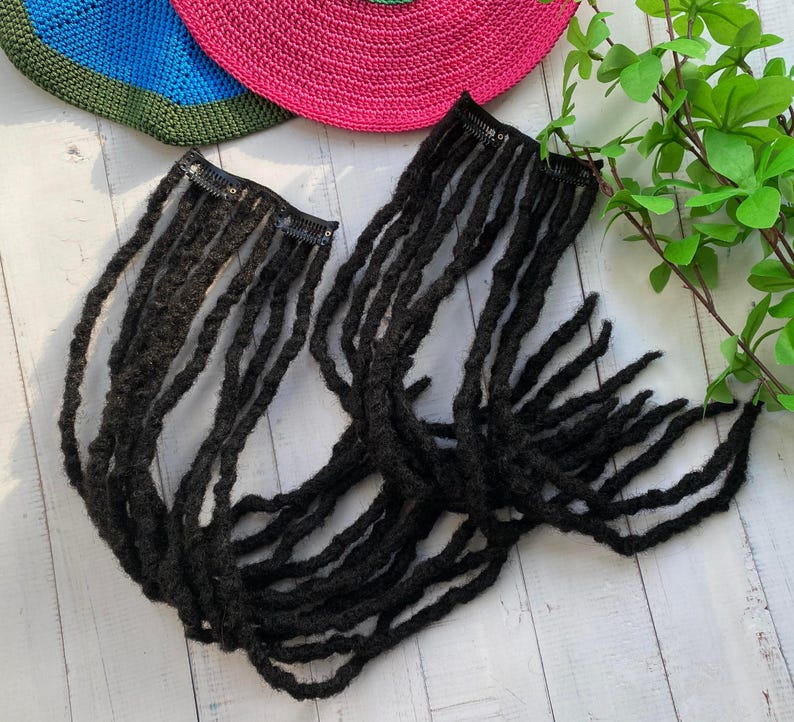 Clip-in Human Hair Textured Loc Extensions - Anwi Style - 10 Locs - Etsy