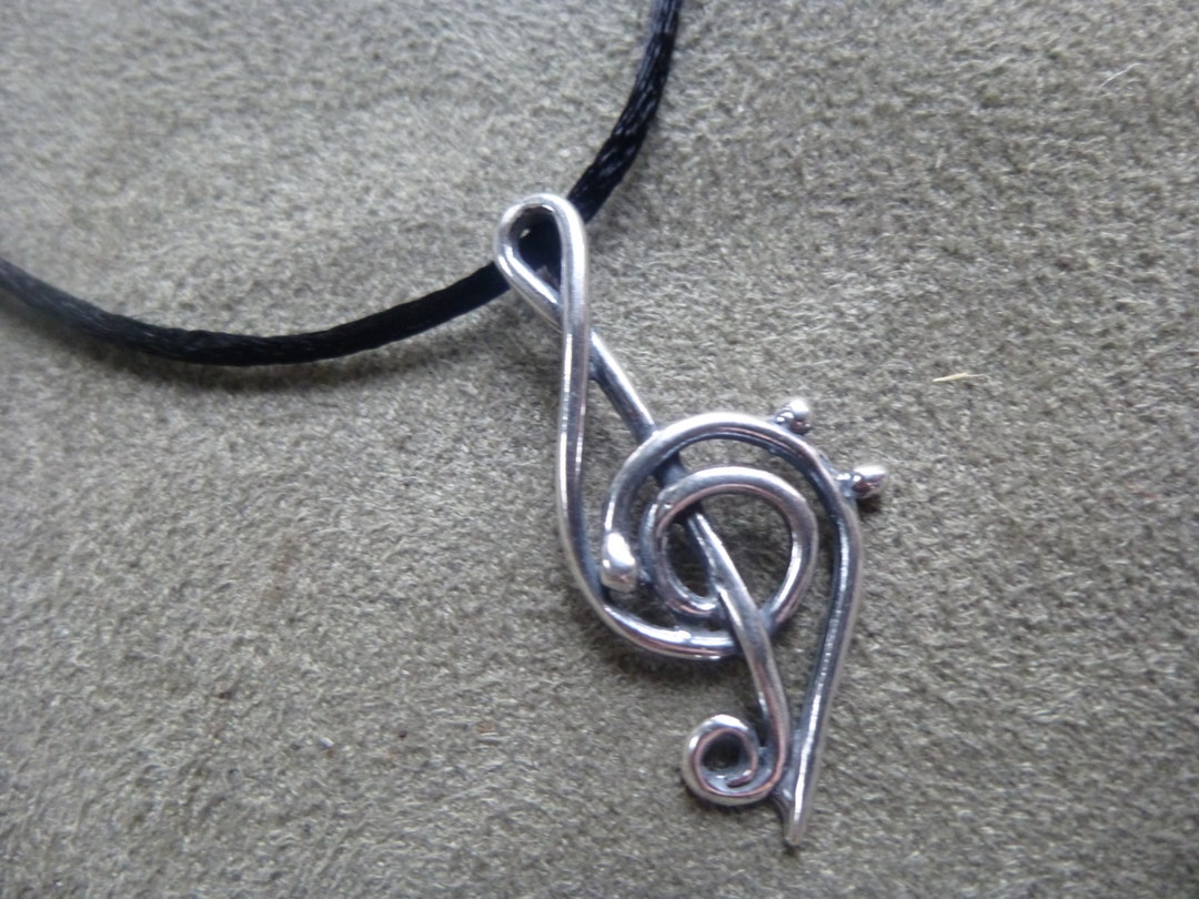 Treble Clef Bass Clef Mashup G Clef F Clef Sterling Silver Musical