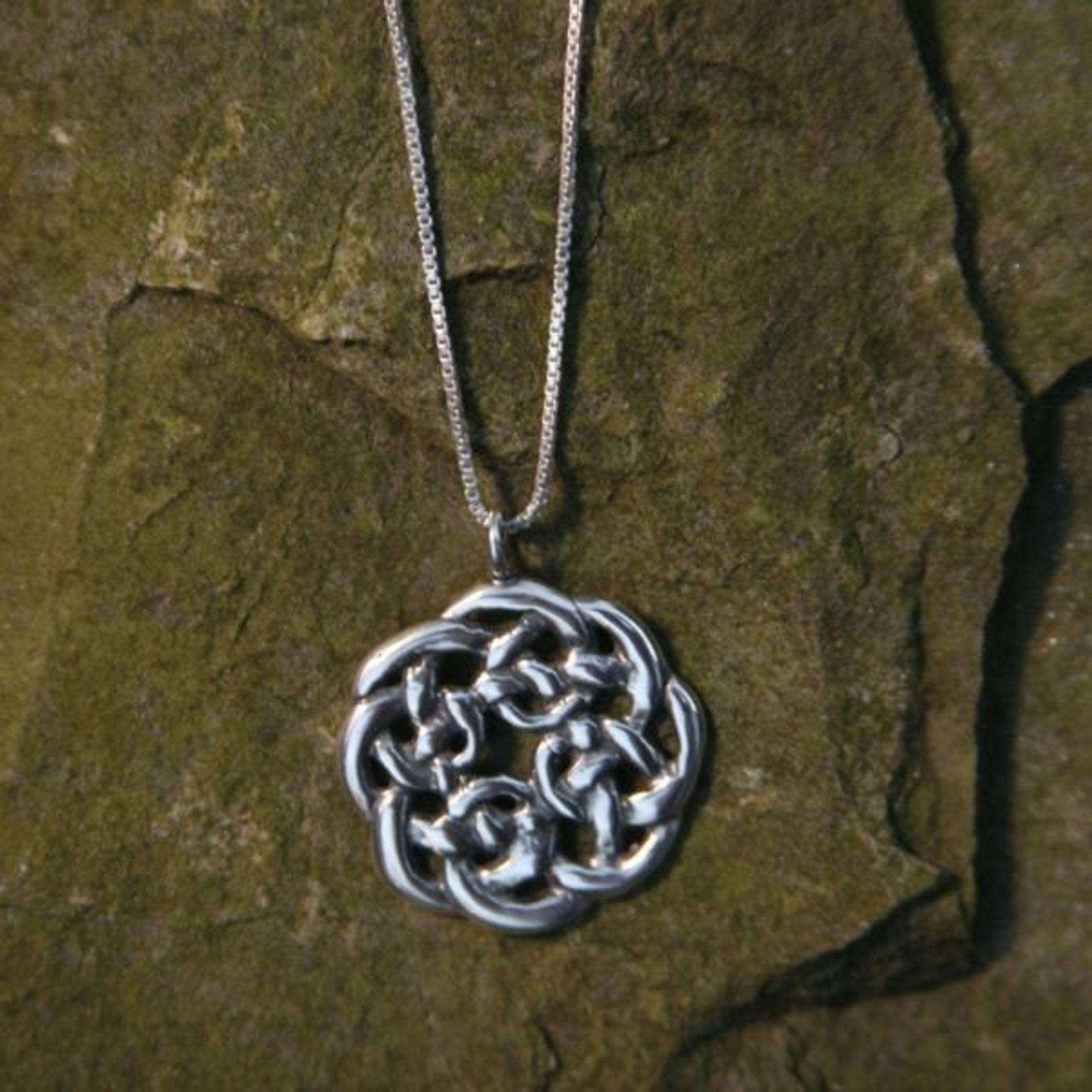 Celtic Knot Sterling Silver Necklace on Choice of Sterling Silver Box ...