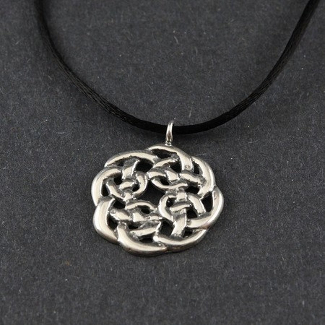 Celtic Knot Sterling Silver Necklace on Choice of Sterling Etsy