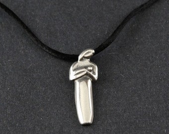 Motherhood Sterling Silver Necklace on Sterling Silver Box Chain or Black Satin Cord