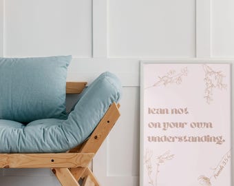 Coquette Pink Christian Wall Art, Versetto della Bibbia, Poster per la camera da letto, Decorazione con illustrazione di fiori rosa