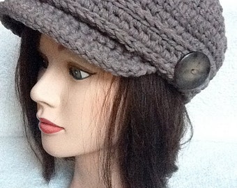 Hand Crocheted Newsboy Caps