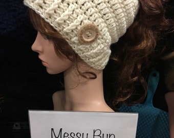 Messy Bun/Ponytail Hat
