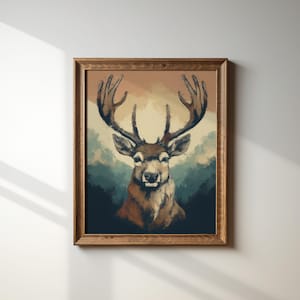 Retro Deer Hunting Art Print: Outdoorsy Wall Decor (Digital Download)
