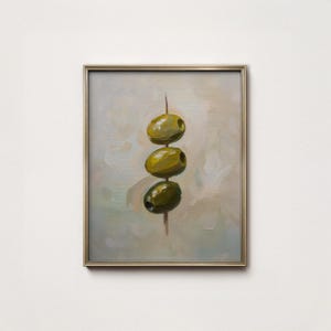 Olijfprint: martinicocktailposter, barwagenaccessoires (digitale download)
