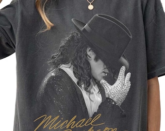 Comfort Colors® Michael Jackson Vintage 90s Styles, King Of Pop Shirt, Michael Jackson Glove Graphic T-Shirt, Michael Jackson T-Shirt
