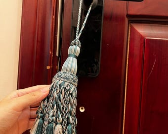 The 4 Pack Luxury Decorative Tassel with Loop, 11.8in Total Length – Double Layer Design, Ideal for Curtain Tiebacks, Home Décor, Keychains,