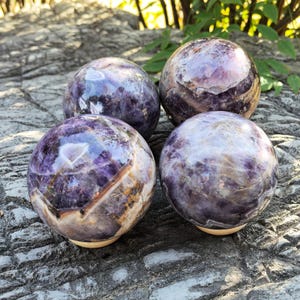 The 3-Inch Dream Amethyst Crystal Ball - Natural Polished Gemstone Sphere | Energy Healing, Meditation & Feng Shui Décor | Purple Room Decor