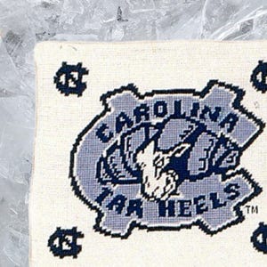 10x12 '' Handmade Wool Needlepoint Pillow Cover – UNC Tar Heels Embroidery Design immagine 2