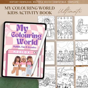 Roblox Coloring Book: Fun Kids Activity Book (Digital Download)