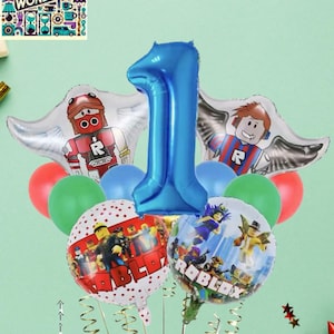 1-9 Numbers Blue Party Balloon Set - 11pcs Game-Inspired Birthday Decorations with Number Balloons, Party Decor for Kids, Pump Not Included