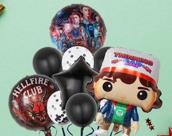 80er Jahre Sci-Fi Monster Party Luftballons | Upside Down Thema Geburtstagsdekorationen | Kinder Horror Party Ballon Set