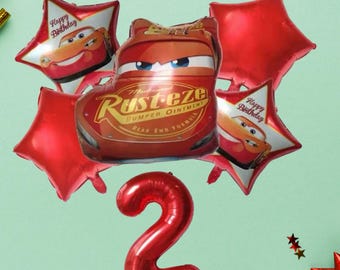 Palloncino in Foil a Forma di Auto Cartoon, Motivo a Scacchi Bianco e Nero, Pall