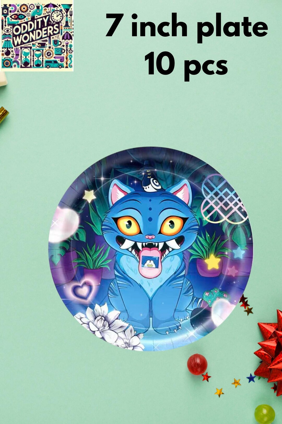 K-pop Demon Hunter Party Decor Set | Dark Idol Fantasy Theme Plates ...