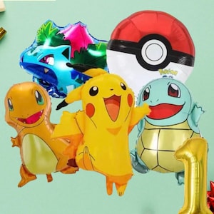 1-9 Numbers Monster ball Party Balloon Set - 6pcs  Birthday Decorations with Number Balloons, Party Decor for Kids, Pump Not Included