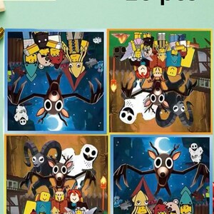 May include: Set of 20 decorative paper napkins featuring whimsical illustrations of cartoon creatures and characters. The napkins have a colorful design with a variety of creatures and characters. The napkins are perfect for a themed party or event.