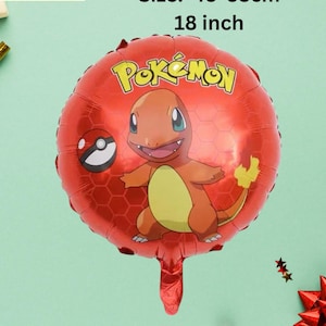 18 Inch Round Cartoon Monster Theme Balloons - 2pcs Set, 5 Styles Available, Anime Game Inspired Party Decorations| Birthday Decorations