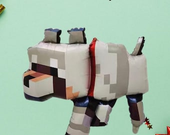 Pixel Block Inspired Birthday Party Balloons & Decorations — Gamer Party Supplies, Video Game Party Decor