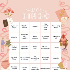 Self- care Bingo | Printable Digital Download , Bingo Game