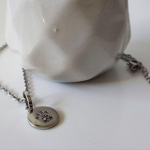 Sterling Silver Paw Print Necklace: Pet Lover Jewelry Gift