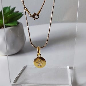 Sterling Silver Paw Print Necklace: Pet Lover Jewelry, 18 inch Chain