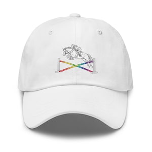 Rainbow horse jumper cap| Equestrian Pride hat| subtle pride lgbtq|