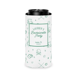 personalized Can cooler, bachelorette golf, golf can cooler, custom can sleeve, golf party favor, last swing ring, bride party gift, custom golf gift, bach party can cooler, bride golf gift, golf bach gift, golf bach trip, par tee Bach bash