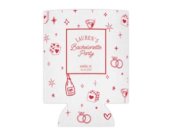 Custom Las Vegas Bachelorette Party Can Cooler: Lucky in Love