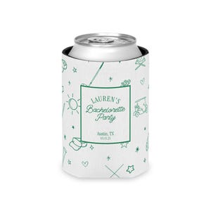 personalized Can cooler, bachelorette golf, golf can cooler, custom can sleeve, golf party favor, last swing ring, bride party gift, custom golf gift, bach party can cooler, bride golf gift, golf bach gift, golf bach trip, par tee Bach bash