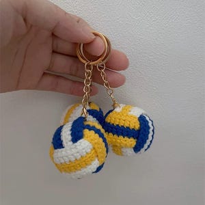 Customized Volleyball Keychain | Custom Mini Volleyball Key Ring | Unique Gift for Volleyball Players | Handcrafted Sports Fan Accessory