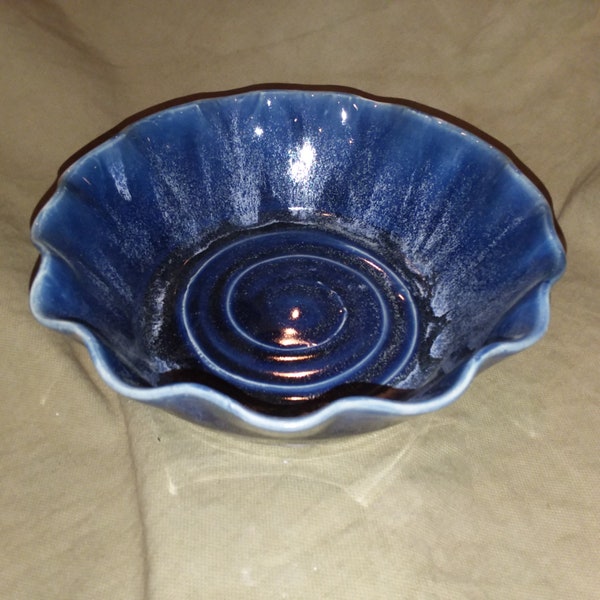 Pottery Pie Plate, Ceramic Plate, Small Pie Dish, Pie Pan, Ceramics and Pottery, Ceramic Pie Dish, Blue, Wheel Thrown, Quiche