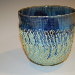 Ceramic Bowl, Stoneware Pottery Bowl, Textured Art Ceramic Bowl, Blue and Green Mixing Bowl, Ceramics and Pottery