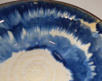 Large Ceramic Bowl, Pottery Bowl, Pottery Handmade, White and Blue, Ceramics and Pottery, Wedding gift, House Warming, Home Decor