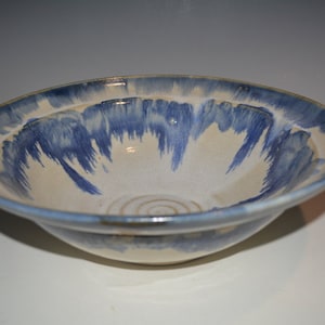 Large White and Blue Serving bowl