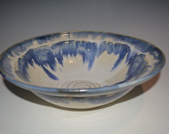 Large White and Blue Serving bowl