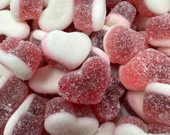 Swedish Sour Filled Strawberry Hearts | Sweet & Sour Jelly-Filled Gummy Candy
