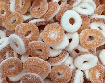 Sugar-Free Swedish Peach Rings | Imported Gummy Candy | Gluten-Free | Sweet Obsessions Candies