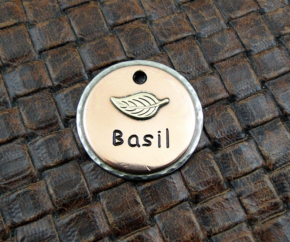 Personalized Basil Dog ID TagBasil ID TagDog Collar Etsy