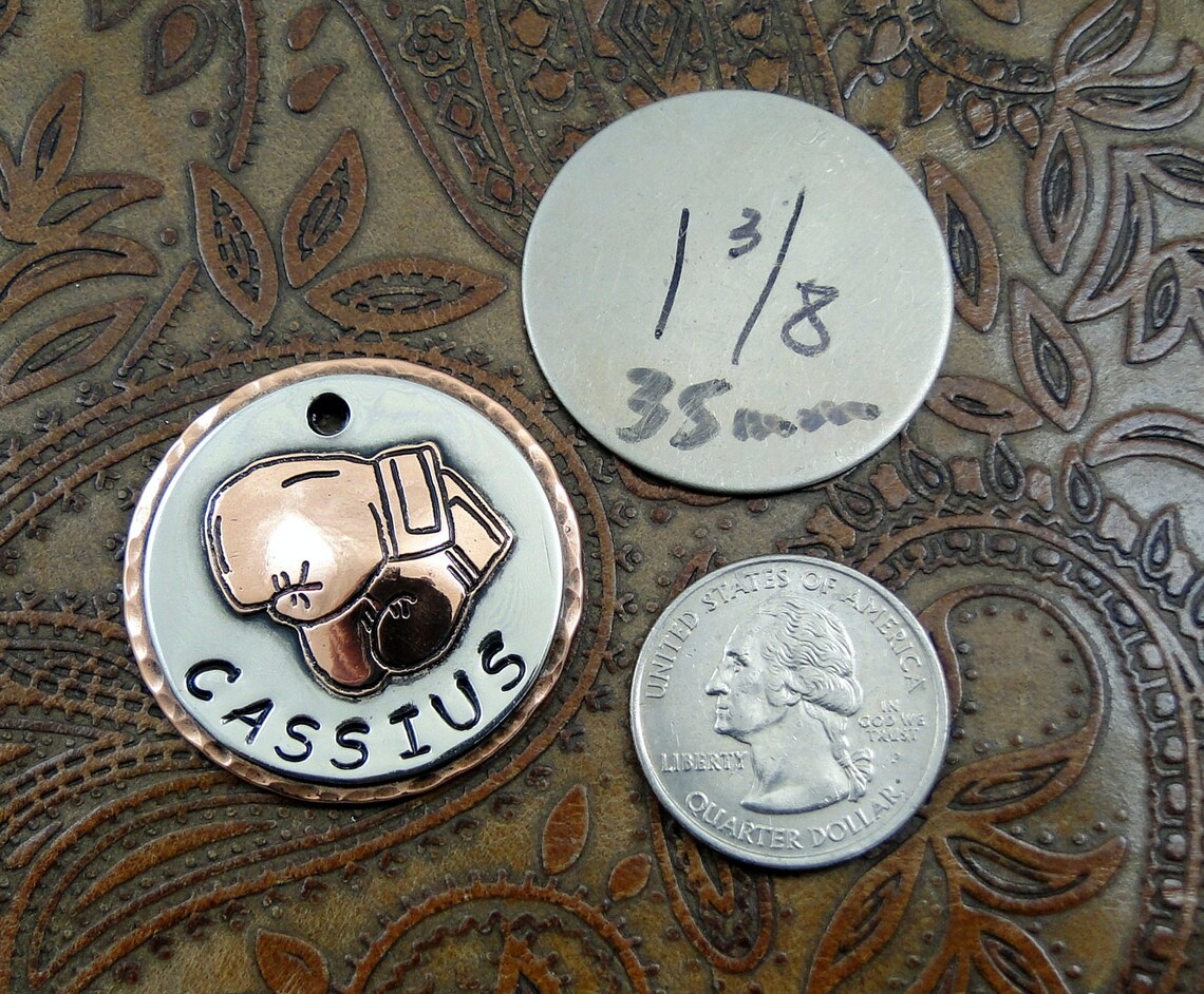 Boxing gloves dog id tag tag personalized dog tag dog Etsy